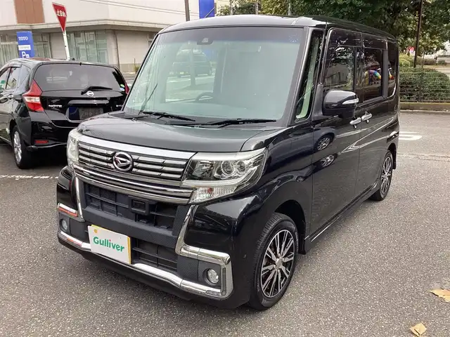 ダイハツ タント カスタム X トップED SAⅡ 神奈川県 2016(平28)年 7.3万km ブラックマイカメタリック ワンオーナー/社外ナビ、TV/ドライブレコーダー/ETC/スマートアシスト2/LEDヘッドランプ/パワースライドドア