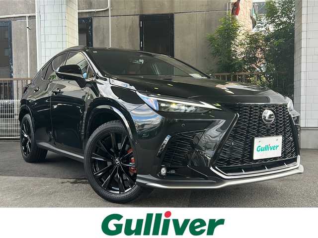 レクサス ＮＸ 350h Fスポーツ 京都府 2024(令6)年 1.4万km グラファイトブラックガラスフレーク ワンオーナー /パノラマルーフ /本革シート/メモリーパワーシート/シートヒーター/エアシート/ステアリングヒーター /レクサスセーフティセンス /全方位カメラ/オレンジキャリパー /禁煙 /BSM /HUD /3眼LEDヘッドライト/オートライト/オートマチックハイビーム  /置くだけ充電 /ディスプレイオーディオナビ/Bluetooth/Miracast/USB/純正ドライブレコーダー/クルコン追従有/レーンキープアシスト/パーキングアシスト/パドルシフト