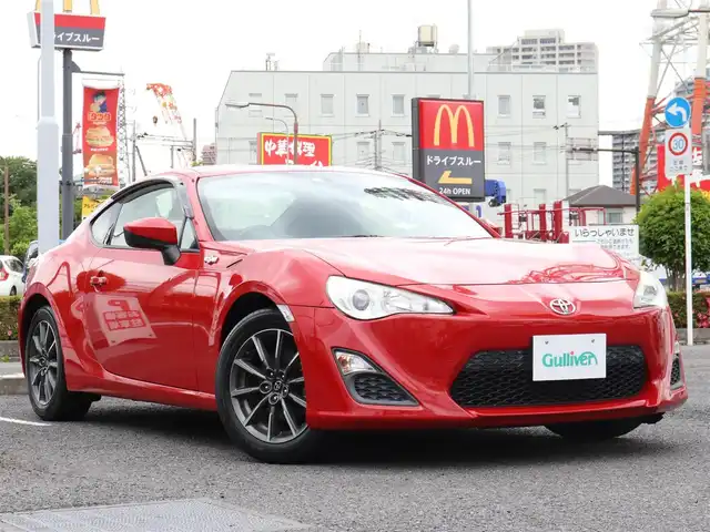 トヨタ ８６ G 神奈川県 2012(平24)年 6.4万km ライトニングレッド 純正メモリナビ/フルセグテレビ/ドアバイザー/LEDヘッドライト/16インチ純正AW205/55R16