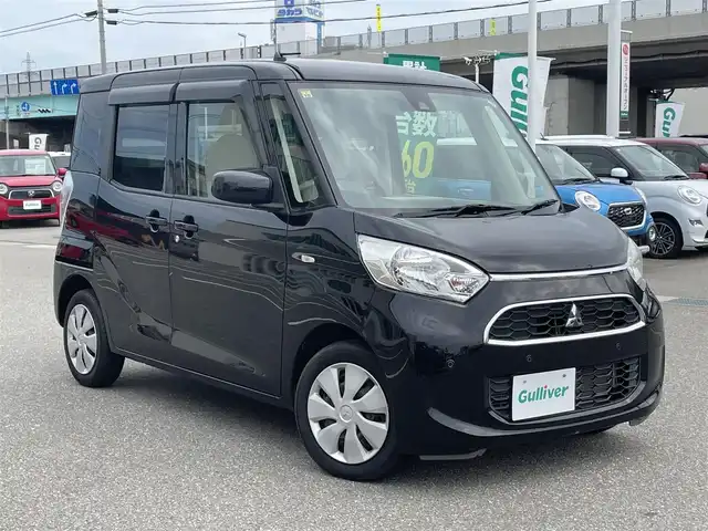 三菱 ｅＫスペース M e－アシスト 石川県 2018(平30)年 3.6万km アメジストブラック レーダーブレーキ/社外ディスプレイオーディオ/キーレスキー/シートヒーター/ベンチシート/両側スライドドア/アイドリングストップ