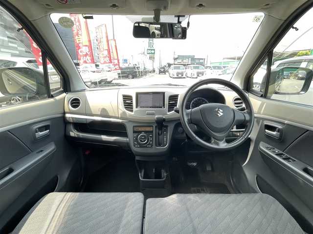スズキ ワゴンＲ FX－LTD 千葉県 2013(平25)年 14.9万km ルナグレーパールメタリック 社外SDナビ【AVIC-MRZ05】/バックカメラ/スマートキー/アイドリングストップ/ヘッドライトレベライザー/ドアバイザー/本革巻きステアリング/社外14インチアルミホイール