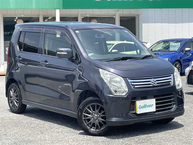 スズキ ワゴンＲ FX－LTD 千葉県 2013(平25)年 14.9万km ルナグレーパールメタリック 社外SDナビ【AVIC-MRZ05】/バックカメラ/スマートキー/アイドリングストップ/ヘッドライトレベライザー/ドアバイザー/本革巻きステアリング/社外14インチアルミホイール