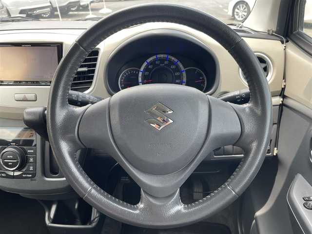 スズキ ワゴンＲ FX－LTD 千葉県 2013(平25)年 14.9万km ルナグレーパールメタリック 社外SDナビ【AVIC-MRZ05】/バックカメラ/スマートキー/アイドリングストップ/ヘッドライトレベライザー/ドアバイザー/本革巻きステアリング/社外14インチアルミホイール