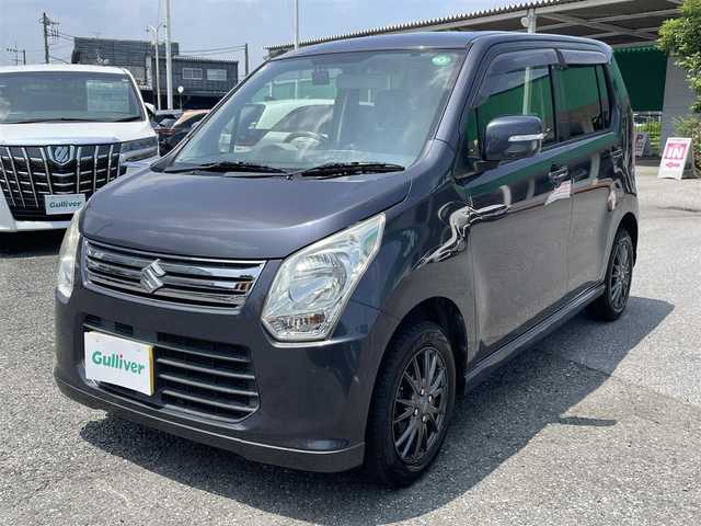 スズキ ワゴンＲ FX－LTD 千葉県 2013(平25)年 14.9万km ルナグレーパールメタリック 社外SDナビ【AVIC-MRZ05】/バックカメラ/スマートキー/アイドリングストップ/ヘッドライトレベライザー/ドアバイザー/本革巻きステアリング/社外14インチアルミホイール