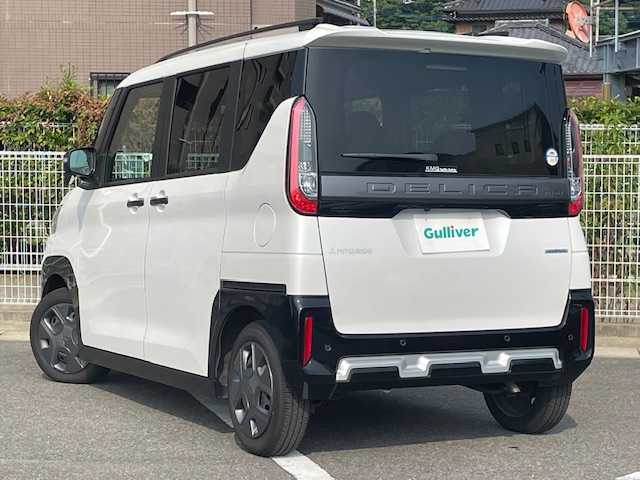 三菱 デリカミニ G 長崎県 2023(令5)年 4.3万km アメジストブラック/シルキーホワイト 社外ナビ/Bluetooth/バックカメラ/左側パワースライドドア/ハーフレザー調シート/前席シートヒーター/ステアリングスイッチ/オートライト/LEDヘッドライト/コーナーセンサー/ETC