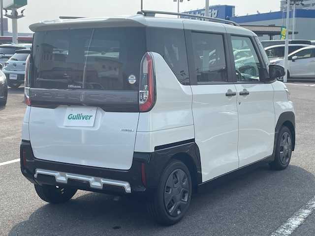 三菱 デリカミニ G 長崎県 2023(令5)年 4.3万km アメジストブラック/シルキーホワイト 社外ナビ/Bluetooth/バックカメラ/左側パワースライドドア/ハーフレザー調シート/前席シートヒーター/ステアリングスイッチ/オートライト/LEDヘッドライト/コーナーセンサー/ETC