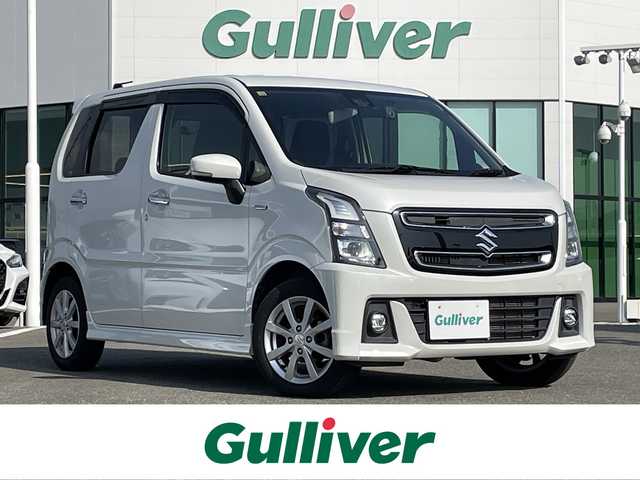 スズキ ワゴンＲ スティングレー HYBRID X 佐賀県 2020(令2)年 2.5万km ピュアホワイトP 社外メモリーナビゲーション/・フルセグTV/CD/DVD/SD/USB/前後ドライブレコーダー/ETC/DN席シートヒーター/ISOFIX対応/革巻きステアリング/ステアリングリモコン/純正14インチアルミホイール/純正LEDヘッドライト/・オートマチックハイビーム/純正LEDフォグランプ/ドアバイザ―/デュアルセンサーブレーキサポート/車線逸脱警報機能/パーキングセンサー/横滑り防止装置