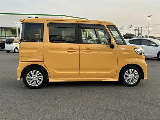 スズキ スペーシア カスタム HYBRID GS 岡山県 2018(平30)年 5.6万km アクティブイエロー ドライブレコーダー /社外ナビ　/片側パワースライドドア　/衝突軽減システム　/横滑り防止装置　/レーンキープアシスト　/チップアップシート　/純正アルミホイール　/ＵＳＢ　/Bluetooth　/LED　/オートライト　