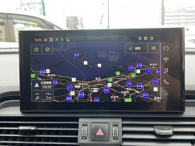 アウディ アウディ Ｑ５ SB 40TDIクワトロ Sライン 福岡県 2022(令4)年 1.4万km ミトスブラックメタリック ナビ（ラジオ・Apple care play/Andoroid Aout）　/ビルトインETC　/クルーズコントロール/バーチャルコックピット/運転席メモリー付き電動シート/前席パワーシート　/全席シートヒーター　/パーキングアシスト機能/バック・フロント・全周囲モニター/電動リアゲート/MTモード付AT車/USBポート×2/横滑り防止装置/ダウンヒルアシストコントロール/プッシュスタート/アイドリングストップ/スマートキー/スペアキー×1本/純正フロアマット/純正20アルミホイール/保証書/取扱説明書