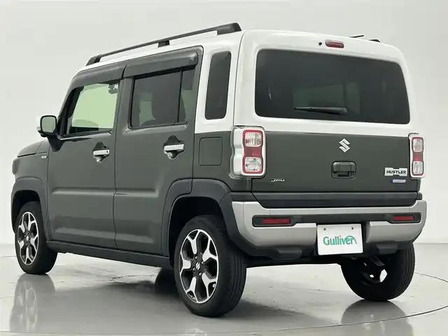 スズキ ハスラー Jスタイル 熊本県 2021(令3)年 5万km クールカーキパールメタリック/ホワイト2トーンルーフ 純正ナビCN-RZ765W（ＣＤ・ＤＶＤ・フルセグ・ＢＴ・ＵＳＢ）/全周囲カメラ　/社外前方ドライブレコーダー　/後ろのみコーナーセンサー　/スズキセーフティサポート/・衝突軽減ブレーキ/・標識認識システム/・レーンキープアシスト/・ハイビームアシスト/・先行車発進お知らせ機能/・誤発進制御機能/横滑り防止/アイドリングストップ/前席シートヒーター/ルーフレール/純正フロアマット/純正１５インチAW/オートライト/LEDヘッドライト/フォグライト/スマートキー/プッシュスタート/スペアキー1本