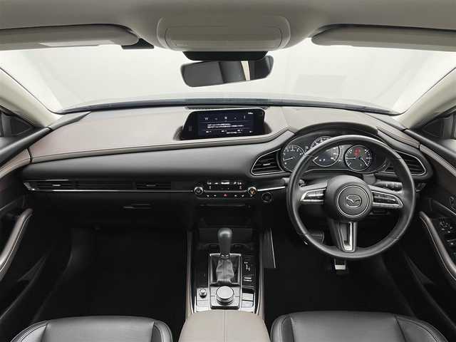マツダ ＣＸ－３０ 20S Lパッケージ 岡山県 2021(令3)年 3.5万km ディープクリスタルブルーマイカ 純正10.25型SDナビゲーション/(CD/DVD/SD/BT/HDMI/USB/スマホ連携)/フルセグTV/全周囲モニター/衝突軽減ブレーキ/レーダークルーズコントロール/レーンキープアシスト/黒レザーシート/運転席パワーシート/前席シートヒーター/パワーバックドア/LEDオートヘッドライト/純正18インチAW