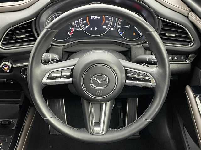 マツダ ＣＸ－３０ 20S Lパッケージ 岡山県 2021(令3)年 3.5万km ディープクリスタルブルーマイカ 純正10.25型SDナビゲーション/(CD/DVD/SD/BT/HDMI/USB/スマホ連携)/フルセグTV/全周囲モニター/衝突軽減ブレーキ/レーダークルーズコントロール/レーンキープアシスト/黒レザーシート/運転席パワーシート/前席シートヒーター/パワーバックドア/LEDオートヘッドライト/純正18インチAW
