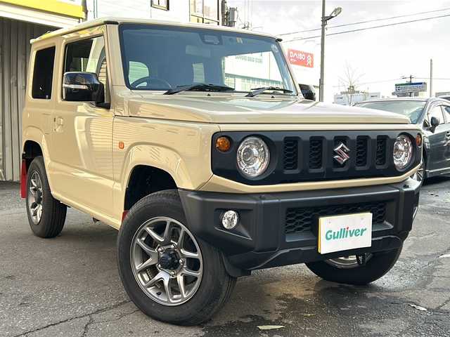 スズキ ジムニー XC 道央・札幌 2023(令5)年 2万km シフォンアイボリーM 社外ディプレイオーディオ（AM/FM/CD/DVD/BT/USB/AUX）/ドライブレコーダー前後/バックカメラ/クルーズコントロール/レーンアシスト/衝突被害軽減ブレーキ/ヘッドライトウォッシャー/シートヒーター（運転席、助手席）/オートエアコン/ダウンヒルアシストコントロール/横滑り防止装置/オートライト/電動格納ミラー/プッシュスタート/セキュリティアラーム