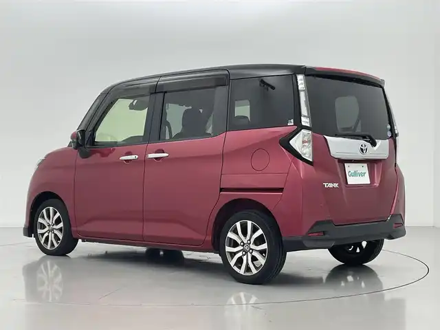 トヨタ タンク カスタムG－T 熊本県 2017(平29)年 4.2万km ブラックマイカ/マゼンダベリーメタリック 純正ナビNSZT-Y66T（ＣＤ・ＤＶＤ・フルセグ・ＢＴ・ＳＤ）/バックカメラ　/純正前方ドライブレコーダー　/両側パワースライドドア　/ビルトインＥＴＣ２．０　/両側パワースライドドア　/衝突軽減ブレーキ　/横滑り防止　/アイドリングストップ/クルーズコントロール/前席シートヒーター/後ろのみコーナーセンサー/ドアバイザー/純正フロアマット/純正１５インチAW/オートライト/LEDヘッドライト/フォグランプ/スマートキー/プッシュスタート/保証書
