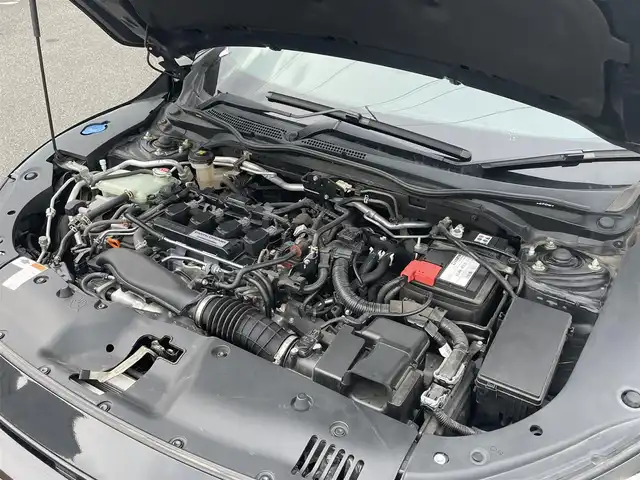 ホンダ シビック ハッチバック ホンダセンシング 山形県 2019(平31)年 9.5万km クリスタルブラックパール 禁煙車/ターボ/純正SDナビ/・TV/AM/FM/CD/DVD/Bluetooth/アペックスマフラー/アダプティブクルーズコントロール/アイドリングストップ/レーンキープアシスト/標識認識機能/衝突被害軽減ブレーキ/横滑り防止装置/盗難防止装置/LEDヘッドライト/オートライト/フロントフォグランプ/電動パーキングブレーキ/バックカメラ/前後ドライブレコーダー/シートヒーター（D/N席）/純正フロアマット/純正ドアバイザー/ETC