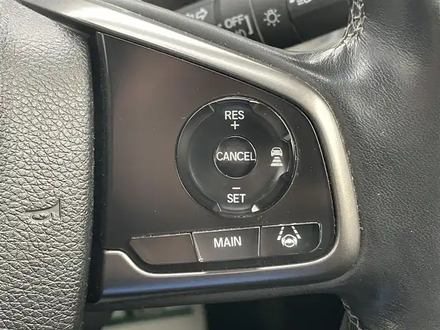 ホンダ シビック ハッチバック ホンダセンシング 山形県 2019(平31)年 9.5万km クリスタルブラックパール 禁煙車/ターボ/純正SDナビ/・TV/AM/FM/CD/DVD/Bluetooth/アペックスマフラー/アダプティブクルーズコントロール/アイドリングストップ/レーンキープアシスト/標識認識機能/衝突被害軽減ブレーキ/横滑り防止装置/盗難防止装置/LEDヘッドライト/オートライト/フロントフォグランプ/電動パーキングブレーキ/バックカメラ/前後ドライブレコーダー/シートヒーター（D/N席）/純正フロアマット/純正ドアバイザー/ETC