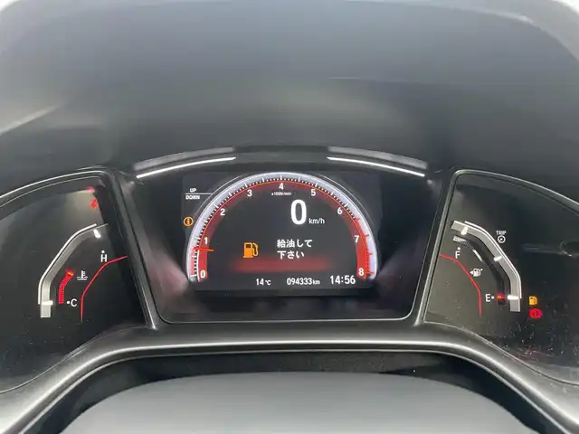 ホンダ シビック ハッチバック ホンダセンシング 山形県 2019(平31)年 9.5万km クリスタルブラックパール 禁煙車/ターボ/純正SDナビ/・TV/AM/FM/CD/DVD/Bluetooth/アペックスマフラー/アダプティブクルーズコントロール/アイドリングストップ/レーンキープアシスト/標識認識機能/衝突被害軽減ブレーキ/横滑り防止装置/盗難防止装置/LEDヘッドライト/オートライト/フロントフォグランプ/電動パーキングブレーキ/バックカメラ/前後ドライブレコーダー/シートヒーター（D/N席）/純正フロアマット/純正ドアバイザー/ETC