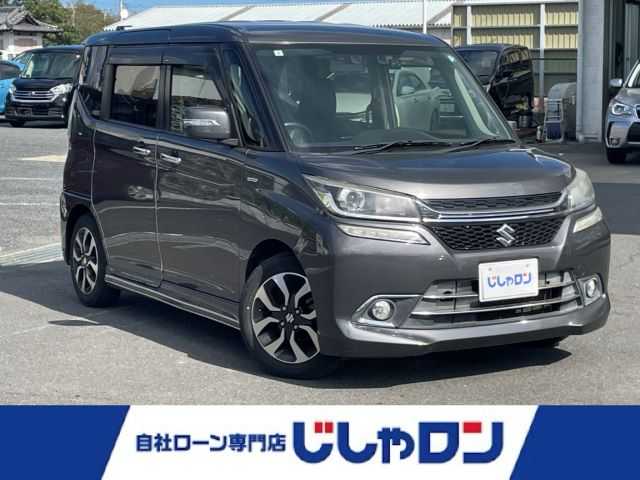 スズキ ソリオ バンディット Fリミテッド 茨城県 2017(平29)年 9万km ミネラルグレーM (株)IDOMが運営する【じしゃロン水戸店】の自社ローン専用車両になりますこちらは現金またはオートローンご利用時の価格です。自社ローンご希望の方は別途その旨お申付け下さい/ナビ（フルセグ/Bluetooth/CD/DVD)/両側パワスラ/バックカメラ/衝突被害軽減システム/横滑り防止装置/アイドリングストップ/シートヒーター/ハーフレザー/純正LEDライト/純正AW/純正フロアマット