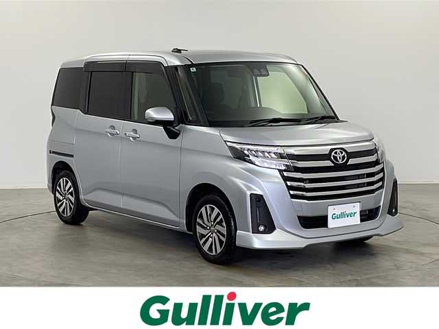 トヨタ ルーミー カスタムG 栃木県 2024(令6)年 1.1万km ブライトシルバーM ワンオーナー/純正9インチナビ/フルセグTV/Bluetooth/CD/DVD/バックカメラ/スマートアシスト/衝突回避支援ブレーキ機能/レーンキープアシスト/レーダークルーズコントロール/ロードサインアシスト/先行車発進お知らせ機能/クリアランスソナー/両側パワースライドドア/シートヒーター/LEDオートライト/純正AW/保証書