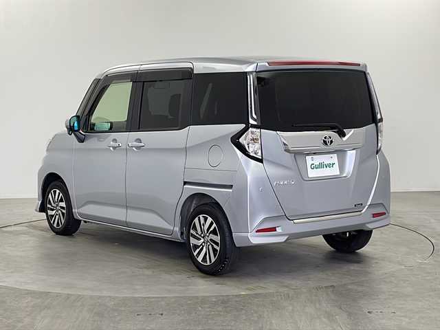 トヨタ ルーミー カスタムG 栃木県 2024(令6)年 1.1万km ブライトシルバーM ワンオーナー/純正9インチナビ/フルセグTV/Bluetooth/CD/DVD/バックカメラ/スマートアシスト/衝突回避支援ブレーキ機能/レーンキープアシスト/レーダークルーズコントロール/ロードサインアシスト/先行車発進お知らせ機能/クリアランスソナー/両側パワースライドドア/シートヒーター/LEDオートライト/純正AW/保証書