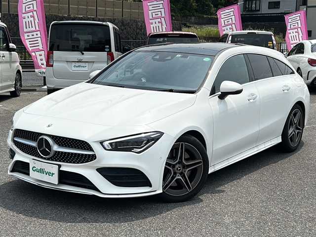メルセデス・ベンツ Ｍ・ベンツ ＣＬＡ２５０ Sブレイク 4MATIC 愛知県 2022(令4)年 1.7万km ポーラホワイト /禁煙車/ワンオーナー//パノラマサンルーフ//メーカーナビ//Bluetooth//バックカメラ//ETC//純正ドライブレコーダー//アクティブブレーキアシスト//アクティブレーンキープアシスト//ブラインドスポットアシスト//レーンチェンジアシスト//アダプティブクルーズコントロール/（アクティブステアリングアシスト付）//パークトロニック（コーナーセンサー）//トラフィックサインアシスト//D/N席パワーシート・シートヒーター//パワーバックドア//純正１８インチアルミ//アンビエントライト//ESP（横滑り防止）//電動格納ミラーウインカー//LEDオートライト//純正フロアマット//アイドリングストップ//取扱説明書/新車保証書//スペアキー