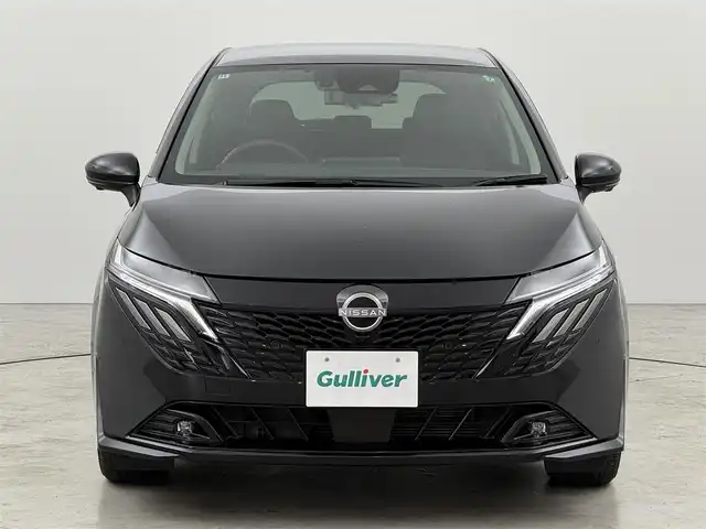 日産 オーラ G レザーエディション 福岡県 2024(令6)年 0.1万km 黒 純正９型ナビ　/全方位カメラ　/ナビ連動前方ドラレコ　/デジタルインナーミラー　/ＥＴＣ　/コーナーセンサー　/エマージェンシーブレーキ　/レーンキープ　/ブラインドスポットモニター　/純正１７インチＡＷ　/ＬＥＤライト