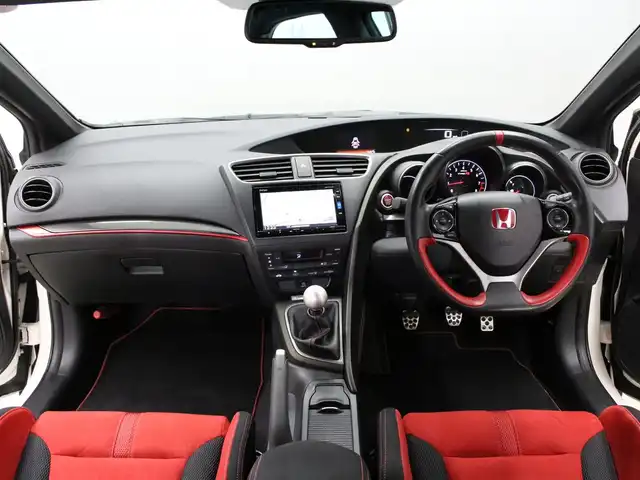 ホンダ シビック タイプR 三重県 2016(平28)年 1.9万km チャンピオンシップホワイト 6MT/純正ナビ（VXM-165VFi)/　フルセグTV/CD/DVD/Bluetooth/バックカメラ/ETC/LEDヘッドライト/フォグランプ/オートライト/クルーズコントロール/ステアリングリモコン/ブレンボキャリパー/シートリフター /センターコンソール/19インチアルミホイール/オートエアコン