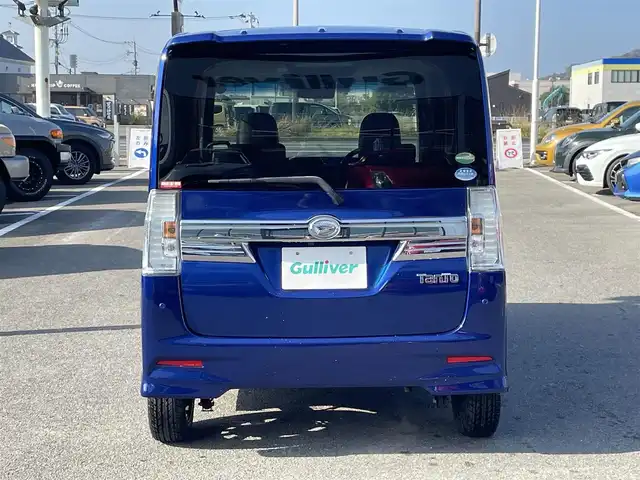 ダイハツ タント カスタム X トップED SAⅡ 長崎県 2015(平27)年 8万km ディープブルークリスタルマイカ 社外SDナビ/CD/DVD/BT/フルセグTV/バックカメラ/左側パワースライドドア/合皮ハーフレザーシート/スマートアシスト2/LEDヘッドライト/オートライト/純正14インチAW/ETC