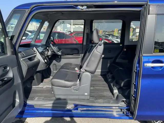 ダイハツ タント カスタム X トップED SAⅡ 長崎県 2015(平27)年 8万km ディープブルークリスタルマイカ 社外SDナビ/CD/DVD/BT/フルセグTV/バックカメラ/左側パワースライドドア/合皮ハーフレザーシート/スマートアシスト2/LEDヘッドライト/オートライト/純正14インチAW/ETC