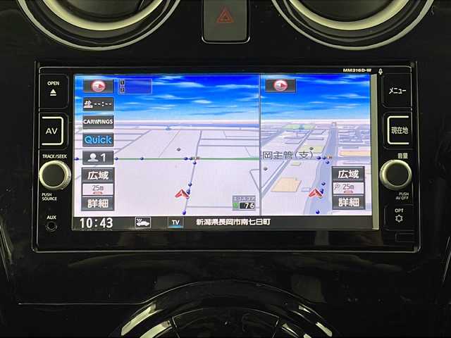 日産 ノート e－パワー X 新潟県 2016(平28)年 3.1万km プレミアムコロナオレンジ 純正SDナビ/(AM/FM/CD/DVD/SD/フルセグ/Bluetooth)/全方位モニター/前方ドライブレコーダー/デジタルインナーミラー/HIDオートライト/社外アルミホイール付冬タイヤ積込/(185/70/R14/6mm)/衝突被害軽減ブレーキ/横滑り防止装置/ステアリングリモコン/純正フロアマット/ドアバイザー/スマートキー/ETC