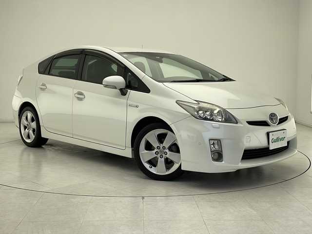 トヨタ プリウス G ツーリングセレ レザーパック 千葉県 2009(平21)年 6.8万km ホワイトパールクリスタルシャイン 禁煙車/純正ナビ【26045】/CD/DVD/HDD/AUX/フルセグTV/バックカメラ/フロントコーナーセンサー/クルーズコントロール/ヘッドアップディスプレイ/レザーシート/前席シートヒーター/ビルトインETC/パーキングアシスト/プラズマクラスター/HIDヘッドライト/フォグランプ/プッシュEgスタート/ストップ/スマートキー×2/ターンランプ付電動格納ドアミラー/ドアバイザー/純正フロアマット/取扱説明書/ナビ取扱説明書