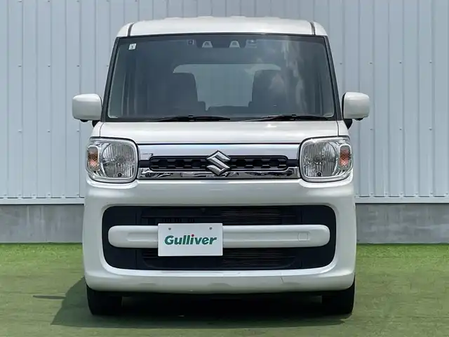 スズキ スペーシア HYBRID X 香川県 2021(令3)年 3.1万km ピュアホワイトP 登録時走行距離：30573km/ディーラー純正パナソニックSDナビ/　CD DVD BT フルセグTV/全方位カメラ/両側パワースライドドア/衝突被害軽減装置/レーンキープアシスト/クリアランスソナー/ヘッドアップディスプレイ/アイドリングストップ/横滑り防止装置/ロールサンシェード/サーキュレーター/シートヒーター/ハロゲンヘッドライト/オートライト/レベライザヘッドライト/ETC2.0/ドライブレコーダー/電動格納ミラー/ドアバイザー/純正フロアマット/プッシュスタート/スマートキー