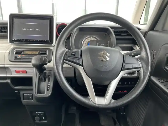 スズキ スペーシア HYBRID X 香川県 2021(令3)年 3.1万km ピュアホワイトP 登録時走行距離：30573km/ディーラー純正パナソニックSDナビ/　CD DVD BT フルセグTV/全方位カメラ/両側パワースライドドア/衝突被害軽減装置/レーンキープアシスト/クリアランスソナー/ヘッドアップディスプレイ/アイドリングストップ/横滑り防止装置/ロールサンシェード/サーキュレーター/シートヒーター/ハロゲンヘッドライト/オートライト/レベライザヘッドライト/ETC2.0/ドライブレコーダー/電動格納ミラー/ドアバイザー/純正フロアマット/プッシュスタート/スマートキー