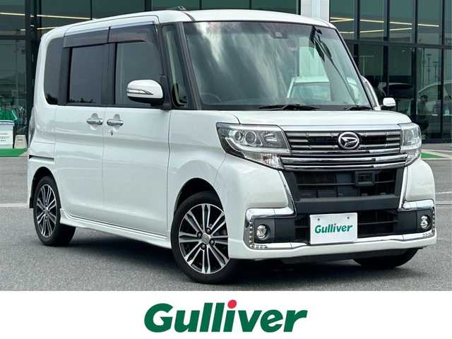 ダイハツ タント カスタム RS トップED SAⅡ 奈良県 2016(平28)年 6.1万km パールホワイトⅢ 8インチ純正ナビ　/フルセグ　/ＤＶＤ　/Ｂｌｕｅｔｏｏｔｈ　/バックカメラ　/ＥＴＣ　/両側パワースライドドア　/ハーフレザーシート　/ベンチシート　/純正フロアマット/純正アルミホイール　/衝突被害軽減ブレーキ　/Ｗ＋サイドエアバッグ/スペアキー1本/保証書/取扱説明書