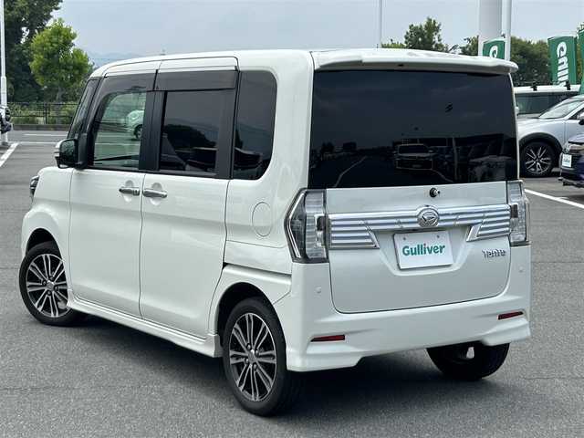 ダイハツ タント カスタム RS トップED SAⅡ 奈良県 2016(平28)年 6.1万km パールホワイトⅢ 8インチ純正ナビ　/フルセグ　/ＤＶＤ　/Ｂｌｕｅｔｏｏｔｈ　/バックカメラ　/ＥＴＣ　/両側パワースライドドア　/ハーフレザーシート　/ベンチシート　/純正フロアマット/純正アルミホイール　/衝突被害軽減ブレーキ　/Ｗ＋サイドエアバッグ/スペアキー1本/保証書/取扱説明書