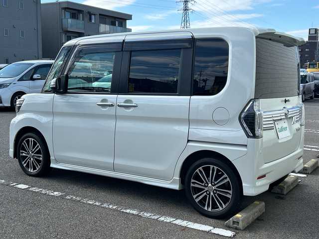 ダイハツ タント カスタム RS トップED SAⅡ 石川県 2016(平28)年 6.1万km パールホワイトⅢ 8インチ純正ナビ　/フルセグ　/ＤＶＤ　/Ｂｌｕｅｔｏｏｔｈ　/バックカメラ　/ＥＴＣ　/両側パワースライドドア　/ハーフレザーシート　/ベンチシート　/純正フロアマット/純正アルミホイール　/衝突被害軽減ブレーキ　/Ｗ＋サイドエアバッグ/スペアキー1本/保証書/取扱説明書