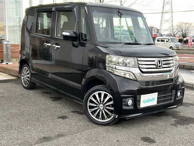 ホンダ Ｎ ＢＯＸ カスタム G ターボパッケージ 秋田県 2013(平25)年 6万km プレミアムゴールドパープルパール 社外メモリナビ/社外CD、DVD、TV/両側パワースライドドア/バックカメラ/純正15インチAW/ETC/スペアキー