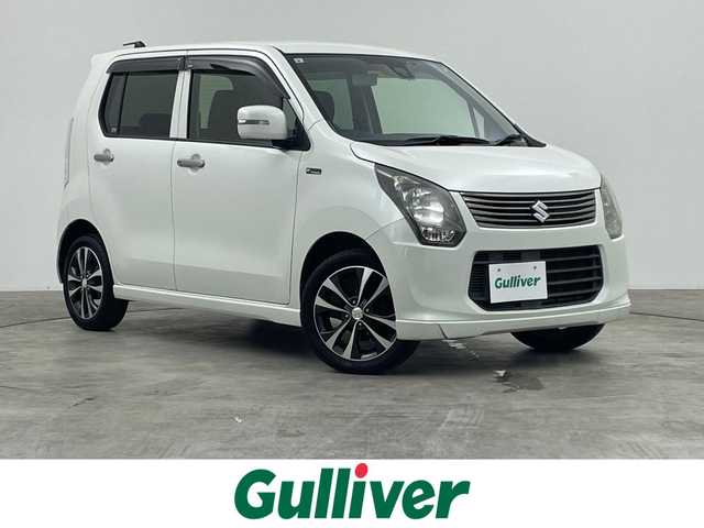 スズキ ワゴンＲ 20周年記念車 群馬県 2013(平25)年 5万km パールホワイト セーフティサポート　純正７インチナビ　バックカメラ　ＨＩＤオートライト　シートヒーター　純正１５インチアルミホイール　ステアリングリモコン　ドラレコ　ＥＴＣ　スマートキー　横滑り防止装置　禁煙車