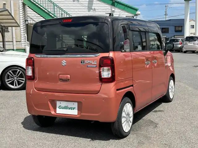 スズキ ワゴンＲ スマイル HYBRID S 福島県 2021(令3)年 5.4万km コーラルオレンジメタリック/アーバンブラウン2トーン ワンオーナー/４ＷＤ/社外ナビ/・フルセグＴＶ/・ＣＤ/・ＤＶＤ/・ＳＤ/・ＭＳＶ/・Ｂｌｕｅｔｏｏｔｈ/・ＵＳＢ/バックカメラ/両側パワースライドドア/Ｄ席Ｎ席シートヒーター/衝突軽減ブレーキ/車線逸脱警報/横滑り防止/社外ＥＴＣ/エンジンスターター/ドライブレコーダー(前)/スペアキーあり