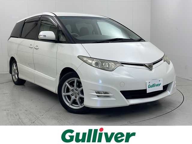 トヨタ エスティマ アエラス Gエディション 茨城県 2008(平20)年 5.5万km ホワイトパールクリスタルシャイン 純正ナビ/フルセグTV/DVD再生有/バックカメラ/ETC/スマートキー/オットマン/フロントフォグ/両側パワースライドドア/盗難防止装置