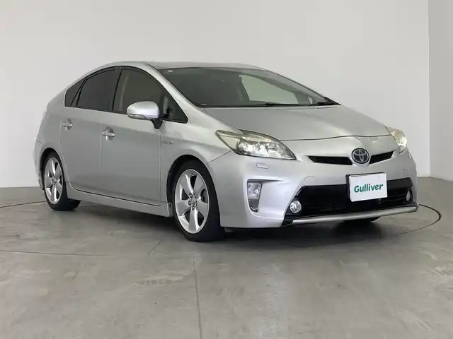 トヨタ プリウス G ツーリングセレクション 愛知県 2012(平24)年 12.3万km シルバーM 社外9型ＳＤナビ/（FM/AM/BT/CD/DVD）　/ハーフレザーシート　/パワーシート　/前後ドラレコ（Y-300R)　/衝突軽減システム　/レーダークルーズコントロール　/横滑り防止装置　/純正フロアマット　/純正ＬＥＤヘッドライト　/カーテンエアバッグ/純正17インチAW/純正サスペンション積込/PWRモード/ECOモード