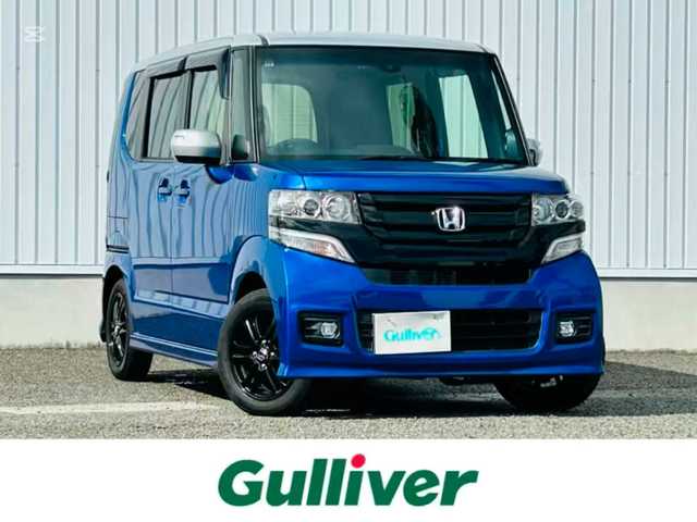 ホンダ Ｎ ＢＯＸ カスタム G SSパッケージ 熊本県 2016(平28)年 5万km ブリリアントスポーティブルーメタリック2トーン 純正SDナビＤＴＶ（VXM-174VFi）/・CD/DVD/BT/SD/AUX/バックカメラ/ドラレコ/ビルトインETC/両側パワースライド/あんしんpkg/後部席サンシェード/HIDライト/フォグ/マット/バイザー/スマートキー