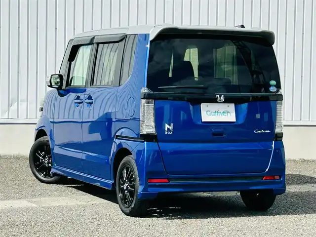 ホンダ Ｎ ＢＯＸ カスタム G SSパッケージ 熊本県 2016(平28)年 5万km ブリリアントスポーティブルーメタリック2トーン 純正SDナビＤＴＶ（VXM-174VFi）/・CD/DVD/BT/SD/AUX/バックカメラ/ドラレコ/ビルトインETC/両側パワースライド/あんしんpkg/後部席サンシェード/HIDライト/フォグ/マット/バイザー/スマートキー