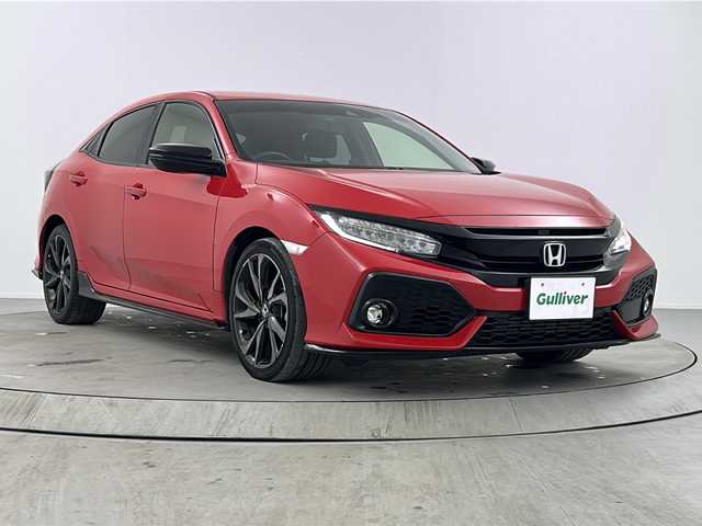 ホンダ シビック ハッチバック 熊本県 2018(平30)年 6.3万km フレームレッド 純正SDナビ/Apple CarPlay/バックカメラ/Bluetooth/クルーズコントロール/パドルシフト/シートヒーター/純正アルミホイール/純正フロアマット/ETC/スマートキー/ISOFIX