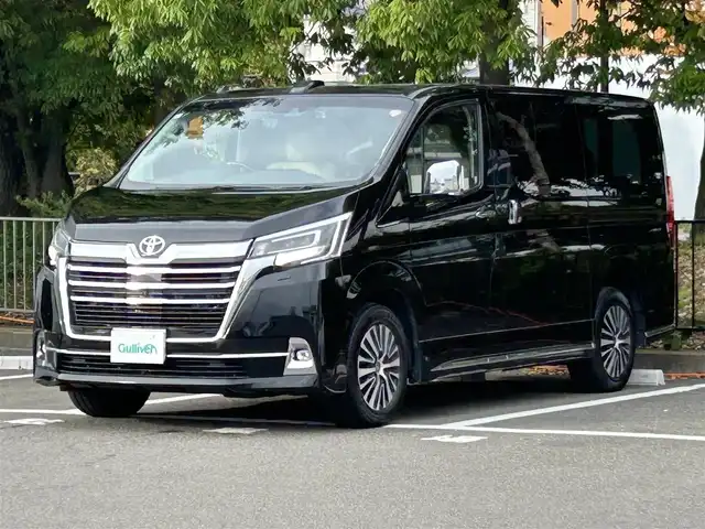 トヨタ グランエース プレミアム 宮城県 2023(令5)年 8.8万km ブラック Toyota Safety Sense/・プリクラッシュセーフティ/・レーンディパーチャーアラート/・レーダークルーズコントロール/・オートマチックハイビーム/・ロードサインアシスト/・パーキングサポートブレーキ/純正ディスプレイオーディオ/・ナビ/フルセグTV/Bluetooth/USB/・全方位カメラ/バックカメラ/・ETC2.0/・前後ドライブレコーダー/・デジタルインナーミラー/純正フリップダウンモニター/両側パワースライドドア/アイドリングストップ/ウッドコンビステアリング/・ステアリングリモコン/レザーシート/・パワーシート(全席)/・シートヒーター(全席)/プッシュスタート/・スマートキー/・スペアキー/LEDヘッドライト/・オートライト/・フォグライト/電動格納ミラー/純正17インチAW/純正フロアマット