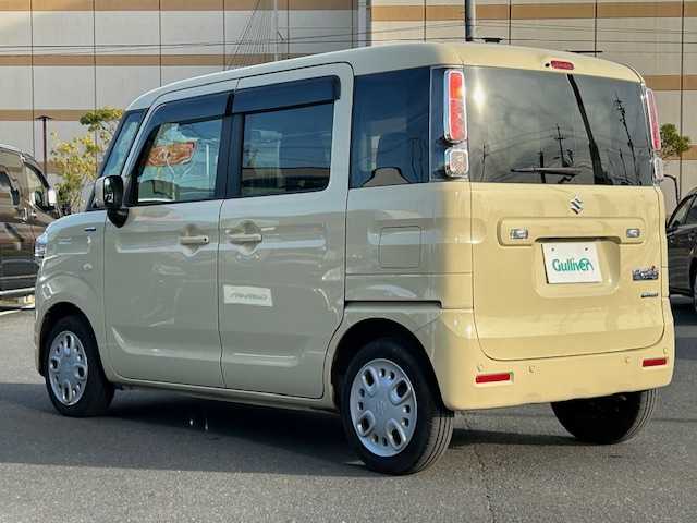 スズキ スペーシア HYBRID G 宮城県 2023(令5)年 2.7万km シフォンアイボリーM 登録時走行距離26935km/プッシュスタート/パワーステアリング/パワースライドドア/アイドリングストップ/ACC/ETC/オートライト/純正ナビ フルセグ/AM/FM・TV・USB・HDMI・BT/衝突軽減軽減ブレーキ/誤発進抑制機能/車線逸脱警告/先行発進お知らせ機能/後方自動ブレーキ/ドアバイザー