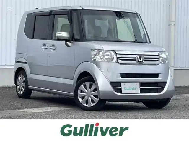 ホンダ Ｎ ＢＯＸ G Lパッケージ 熊本県 2015(平27)年 6.1万km カトラリーシルバーM 純正SDナビDTV(VXM-164VFi)/・CD/DVD/BT/AUX/バックカメラ/ウィンカードアミラー/ヘッドライトレベライザー/ドラレコ/パワースライドドア/マット/バイザー/スマートキー