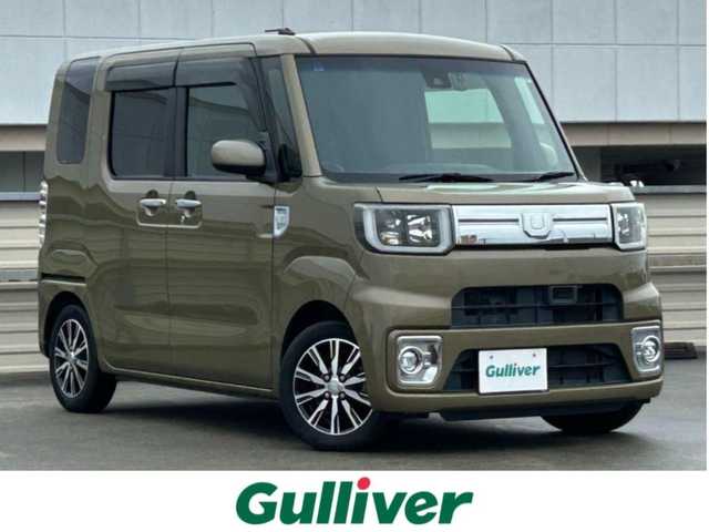 ダイハツ ウェイク G ターボ SA Ⅱ 静岡県 2017(平29)年 7.6万km オフビートカーキM フルセグテレビ/メモリナビ/バックカメラ/プッシュスタート/両側パワースライドドア/ETC/衝突被害軽減システム/オートライト/コーナーセンサー/横滑り防止装置