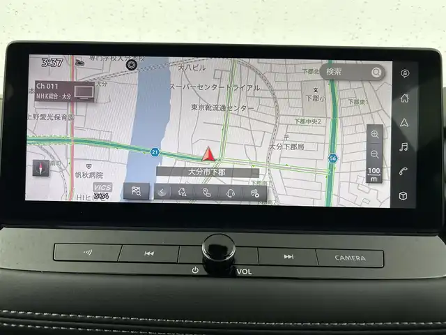 日産 エクストレイル G e－4ORCE 大分県 2024(令6)年 0.2万km ダイヤモンドブラック 純正１２．３インチナビ　/（Bluetooth/フルセグTV/USB端子/CarPlay）　/駐車支援（プロパイロットパーキング）/アラウンドビューモニター　/プロパイロット　/１００Ｖ電源　　/ビルトインETC2.0　/デジタルインナーミラー/LEDライト/電動リアゲード/前席パワーシート/運転席ポジションメモリー/各席シートヒーター/ステアリングヒーター/ステアリングスイッチ/オートブレーキホールド/保証書/スペアキー/純正アルミホイール
