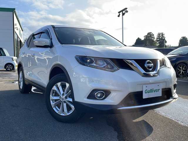 日産 エクストレイル 20X ブラックエクストリーマーX エマB 石川県 2015(平27)年 10.4万km ブリリアントホワイトパール ワンオーナー/社外ナビ(AM/FM/CD/DVD/BT)/バックカメラ/ETC/衝突軽減ブレーキ/4WD/ダウンヒルアシストコントロール/コーナーセンサー/レザーシート/シートヒーター/LEDヘッドライト/オートライト/スマートキー/ドアバイザー/不明フロアマット/取扱説明書・保証書